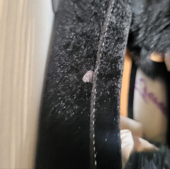 Forever Faux Suede/Faux Fur Black Slip-on Loafer Women Size 7.5 - Picture 11 of 12